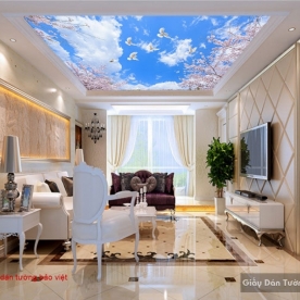 Living room ceiling wallpaper C105