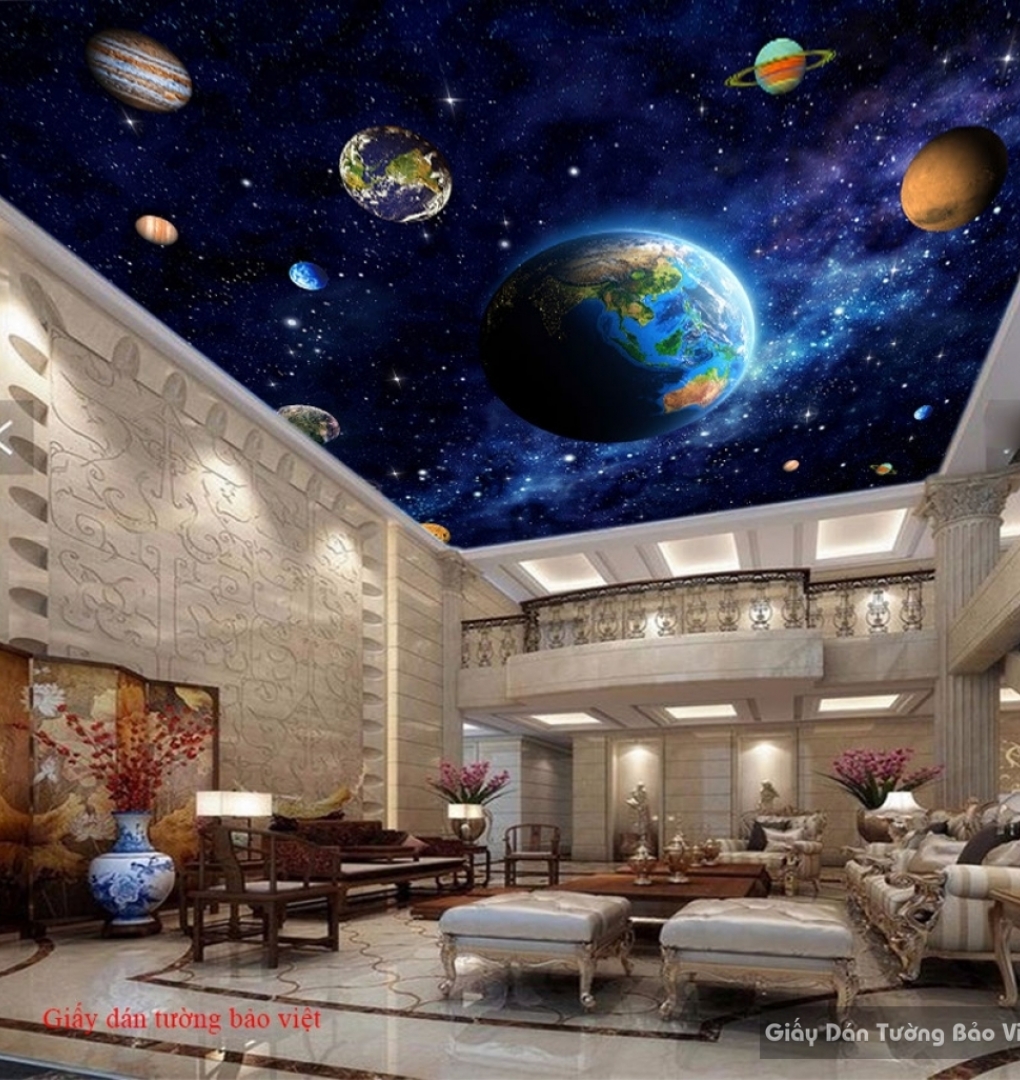 Living room ceiling wallpaper C108