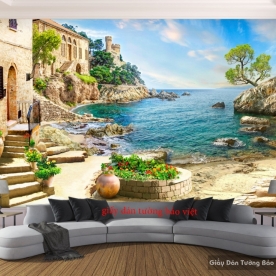 3D Living Room Wallpaper S065