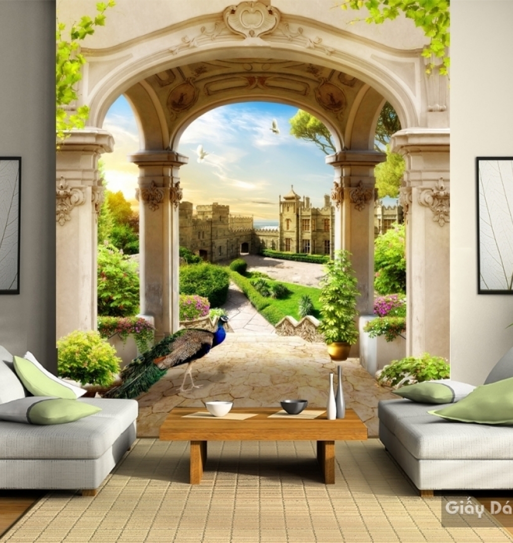 Beautiful living room wallpaper S056