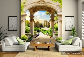 Beautiful living room wallpaper S056