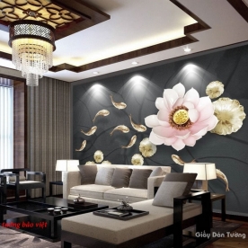 Wallpaper living room lotus d150