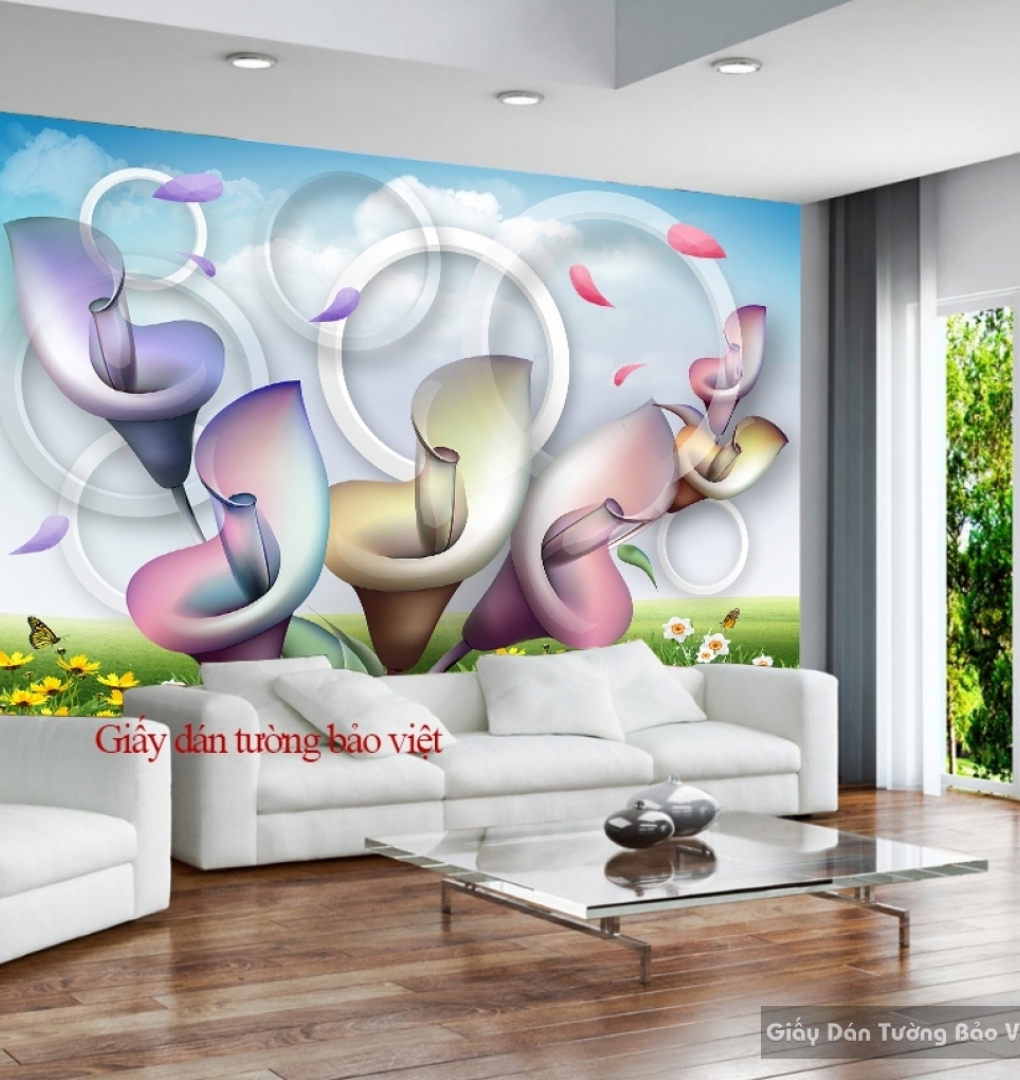 Wallpaper 3D-047 living room