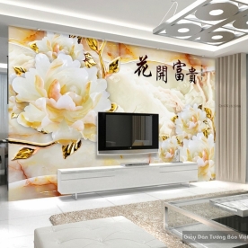 3D living room wallpaper Fl048
