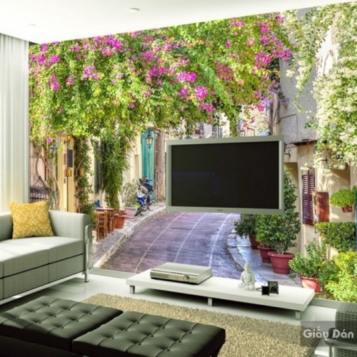 3D living room wallpaper Fm023