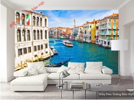 3D living room wallpaper Fm085