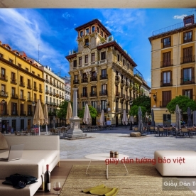 3D living room wallpaper Fm095