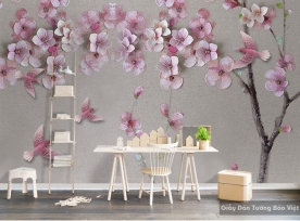 Beautiful 3D living room wallpaper H068