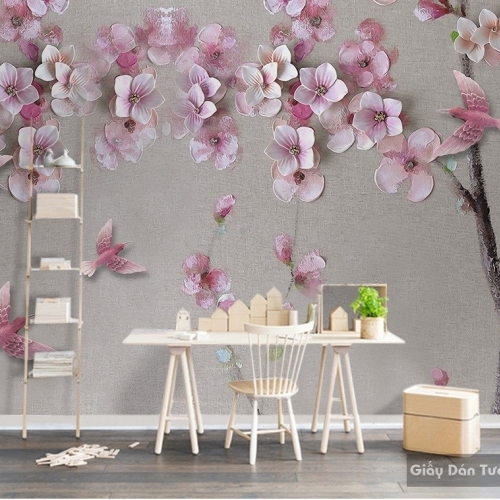 Beautiful 3D living room wallpaper H068