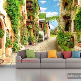 Wallpaper 3d living room fm335