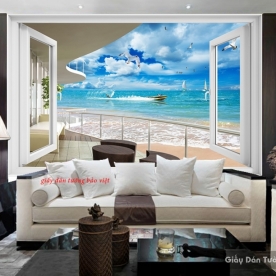 Wallpaper 3d living room s174