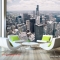 FM309 city landscape living room wallpaper