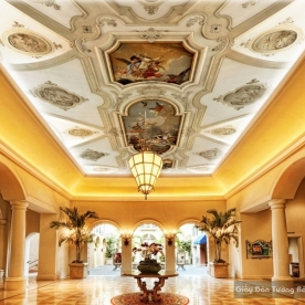 Living room wallpaper ceiling C012