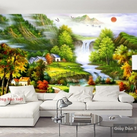 Beautiful living room wallpaper FT062