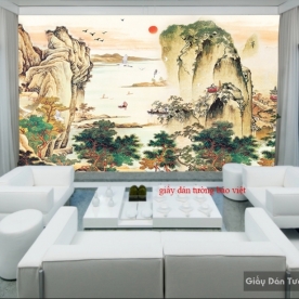 Beautiful living room wallpaper FT064