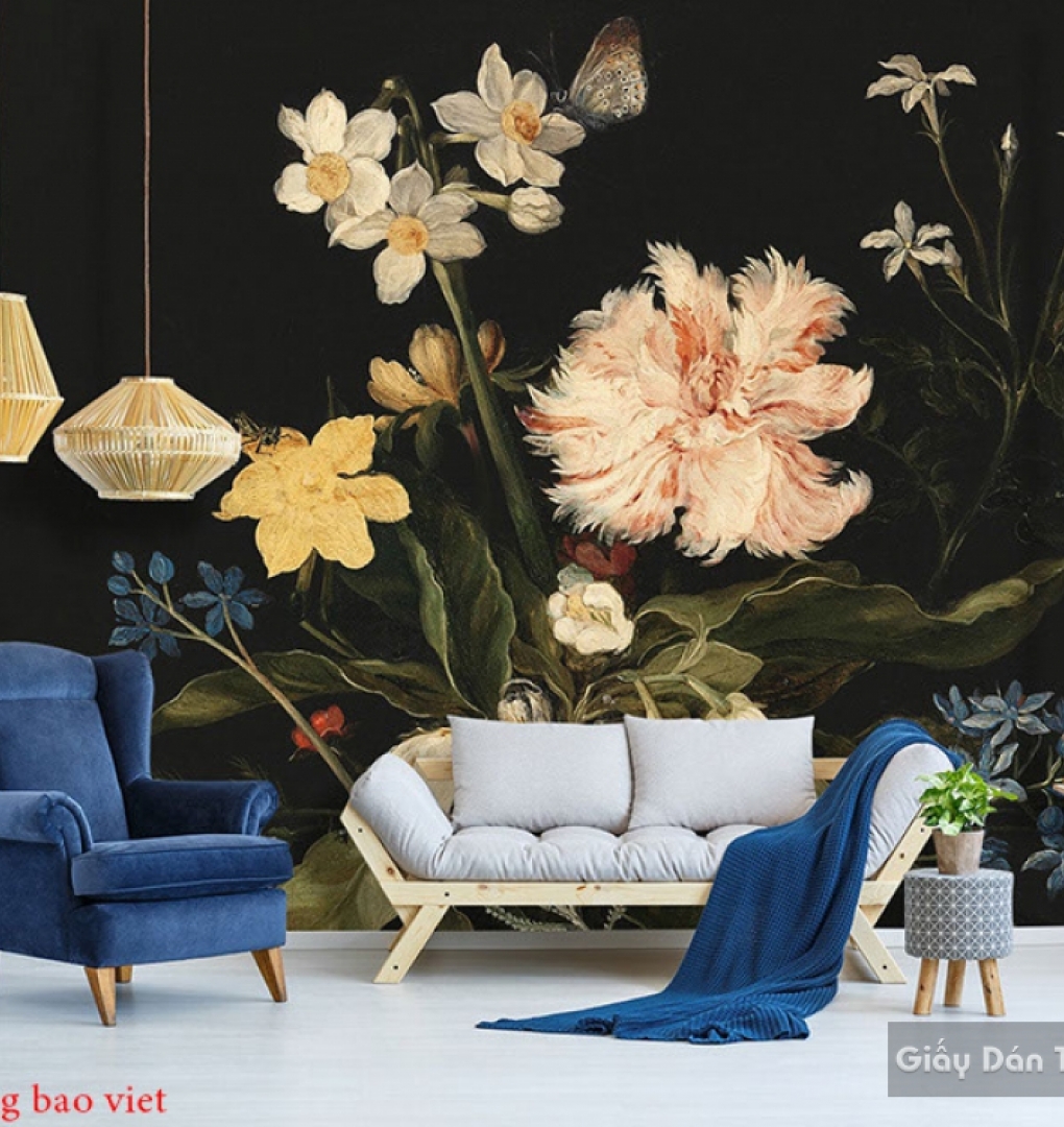 Beautiful living room wallpaper H209