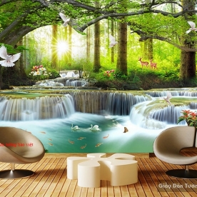 Beautiful living room wallpaper W148