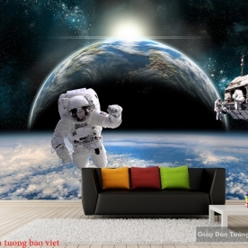 Wallpaper galaxy living room c132