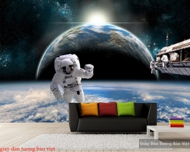 Wallpaper galaxy living room c132