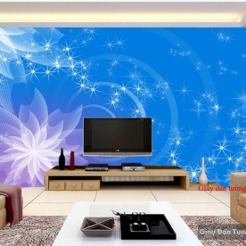 Blue living room wallpaper FM193