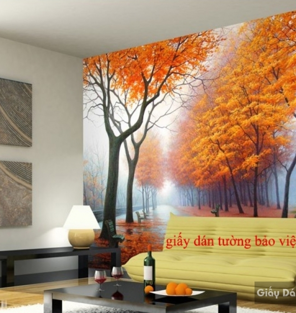 Autumn living room wallpaper Tr132