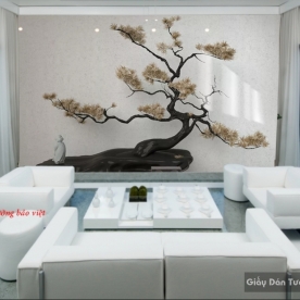 Wallpaper art living room d171