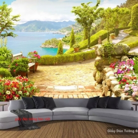Landscape living room wallpaper D066