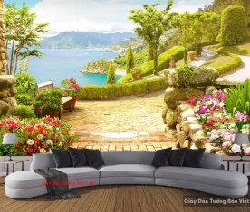 Landscape living room wallpaper D066