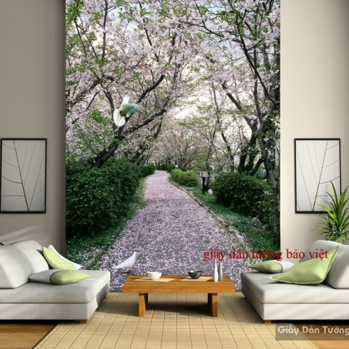Wallpaper landscape living room Tr130