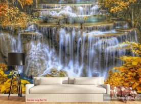 Wallpaper landscape living room v277
