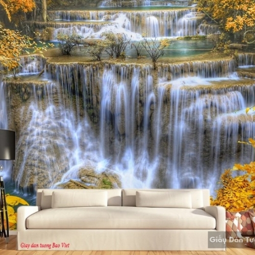 Wallpaper landscape living room v277