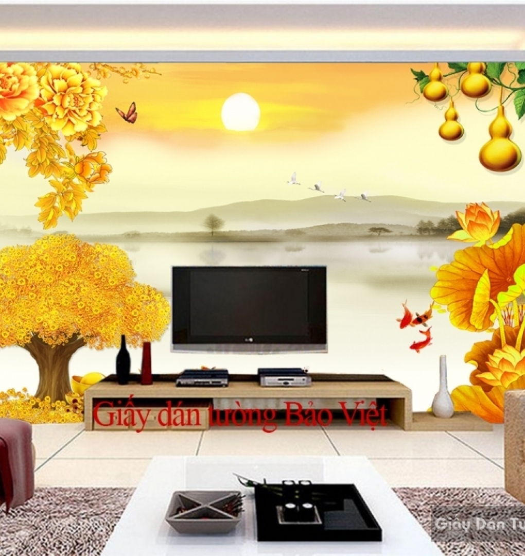 Feng shui living room wallpaper FT051