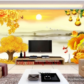Feng shui living room wallpaper FT051