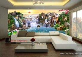 Feng shui living room wallpaper FT079