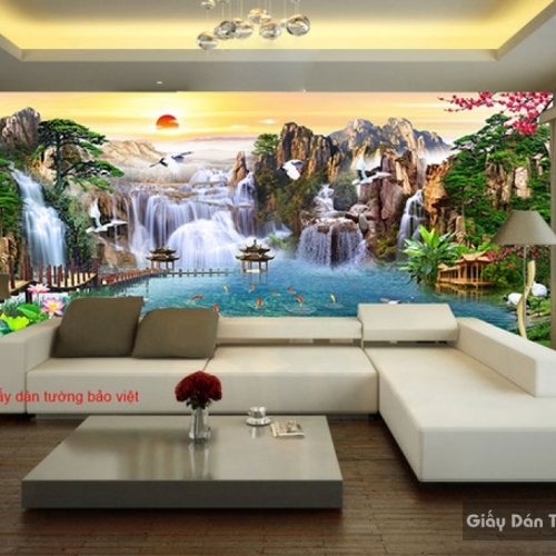Feng shui living room wallpaper FT079