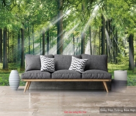 Forest living room wallpaper v063