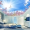 Bedroom ceiling wallpaper C074