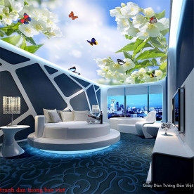 Bedroom ceiling wallpaper c130