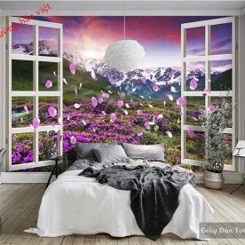 Wallpaper for bedroom purple H084