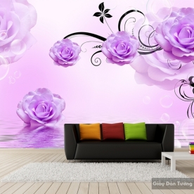 3D bedroom wallpaper H031