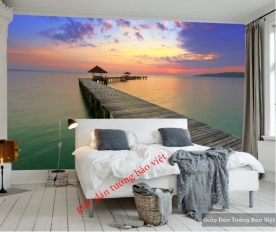 Beautiful 3D bedroom wallpaper S060