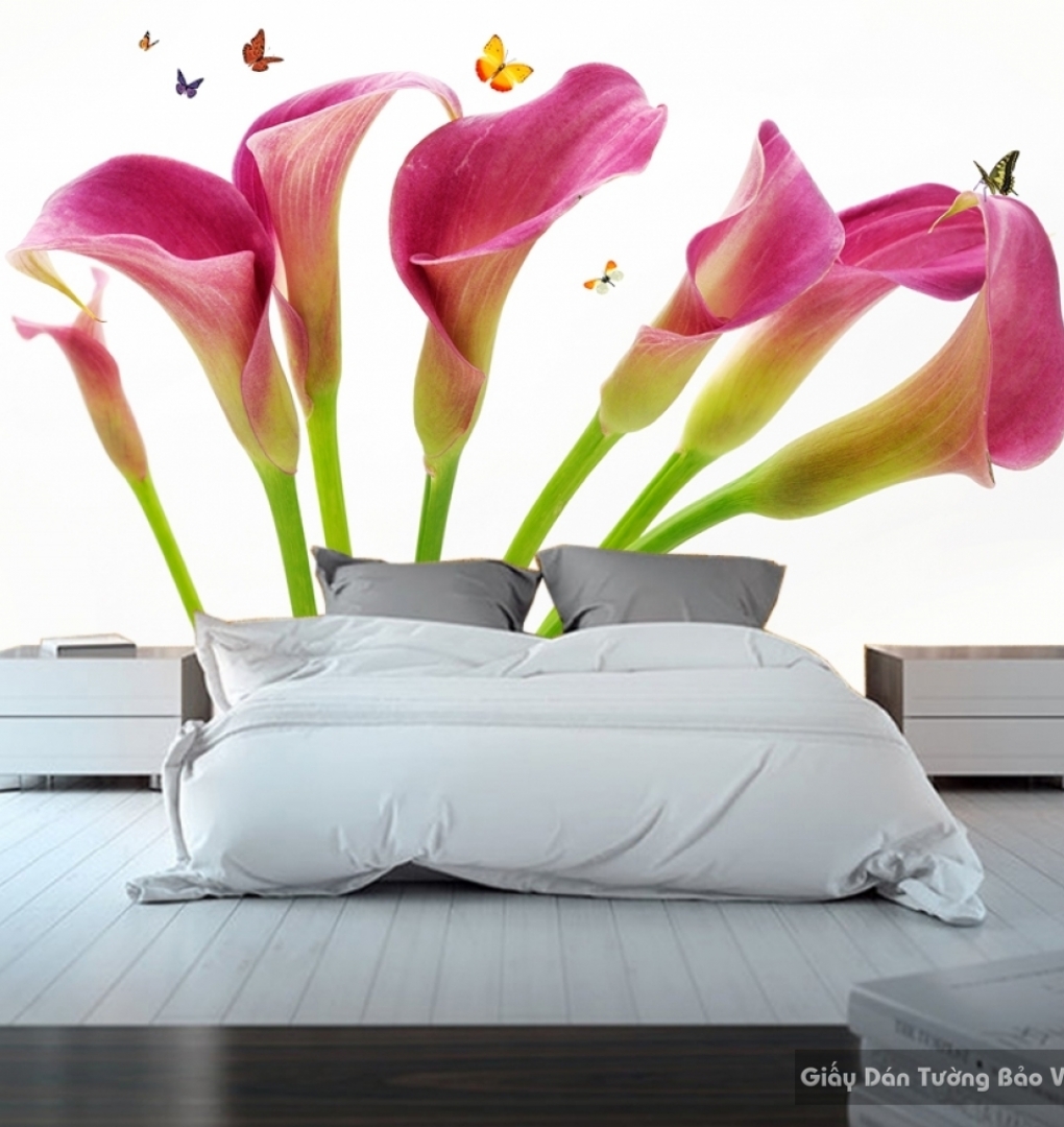Beautiful 3D bedroom wallpaper luxurious H073