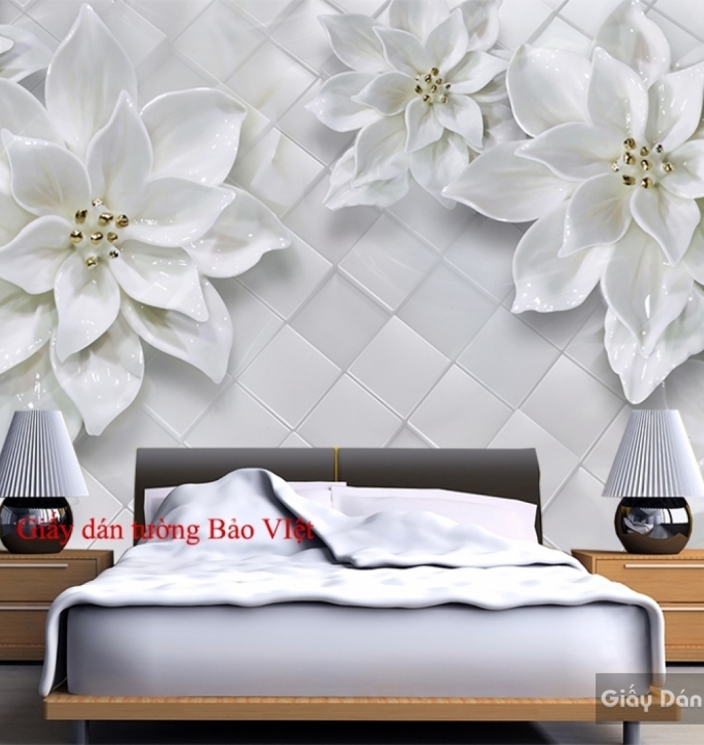 3D imitation pearl bedroom wallpaper FL088