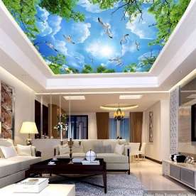 Bedroom wallpaper ceilings C162