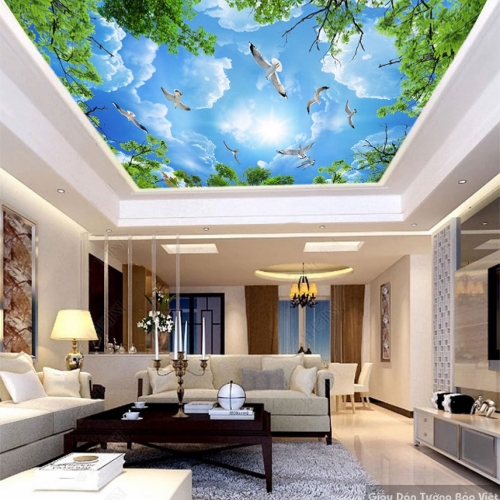 Bedroom wallpaper ceilings C162