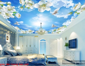 Bedroom wallpaper ceilings c153