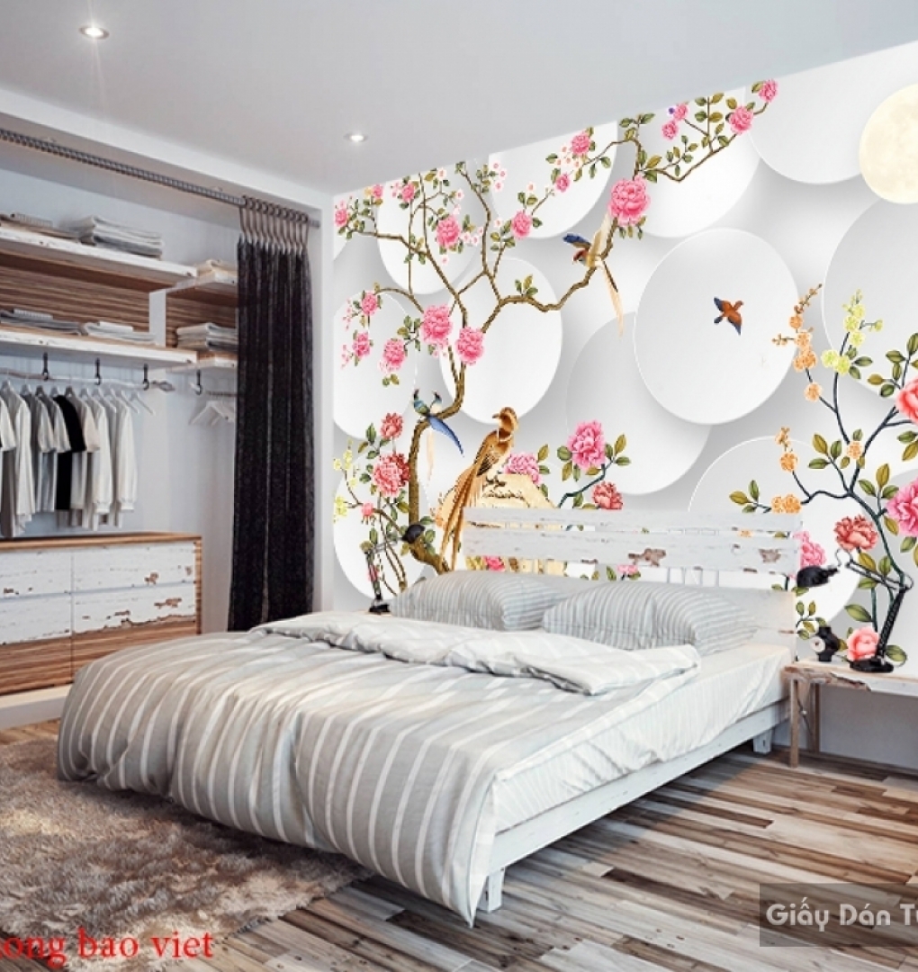 Beautiful bedroom wallpaper fl127