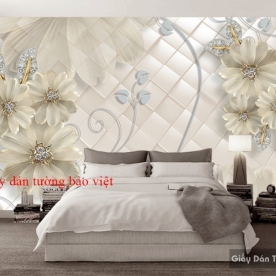 3D imitation pearl bedroom wallpaper k16481141