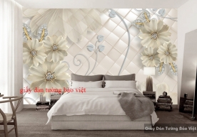 3D imitation pearl bedroom wallpaper k16481141
