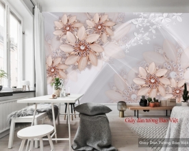 Wallpaper imitation pearl bedroom FL081